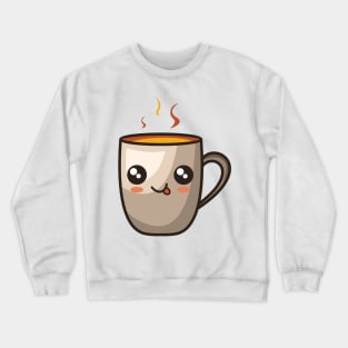 coffe eat emoji Crewneck Sweatshirt